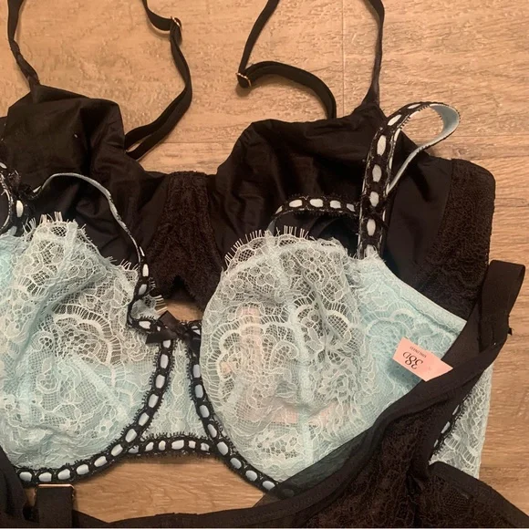 Victoria Secret Bundle 3 Bras Balconette Dream Angels Push Up Without Padding - Picture 3 of 16